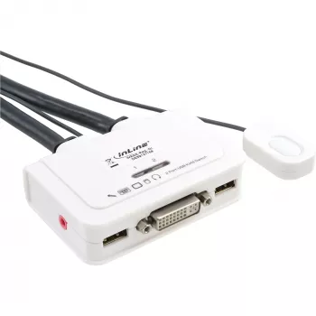 Switch KVM InLine 2 porte DVI-D USB con audio