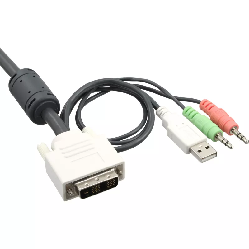 Switch KVM InLine 2 porte DVI-D USB con audio