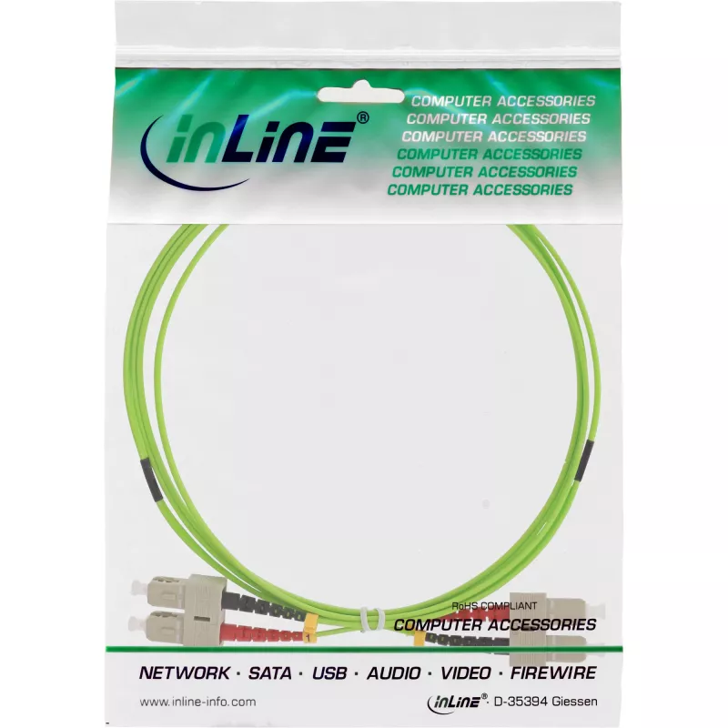 Cavo in fibra ottica duplex InLine SC/SC 50/125µm OM5 3 m