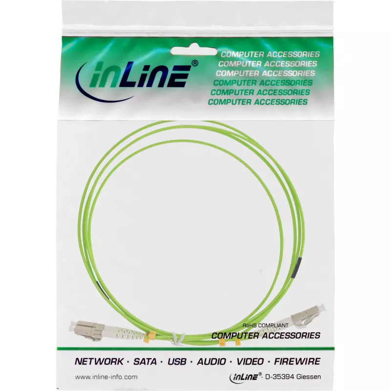 Cavo in fibra ottica duplex InLine LC/LC 50/125µm OM5 2 m