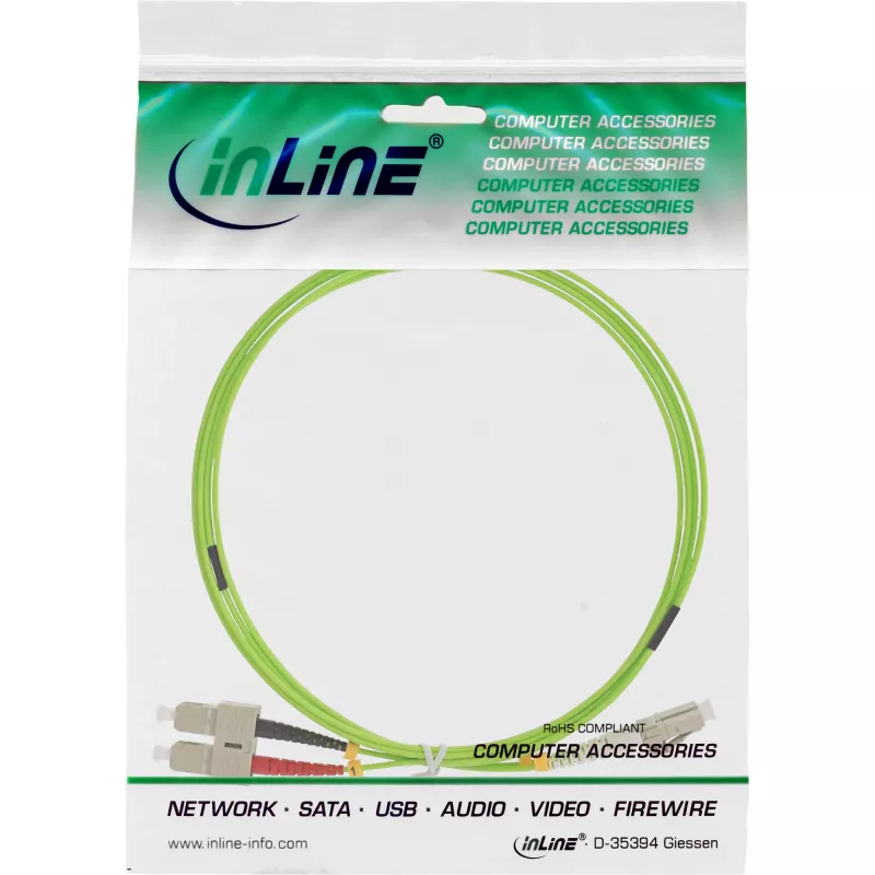 Cavo in fibra ottica duplex InLine LC/SC 50/125µm OM5 3 m