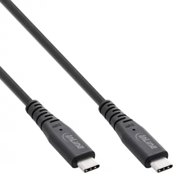 Cavo USB4 InLine, USB-C maschio/maschio, PD 240W, 8K60Hz, TPE nero 1,5 m