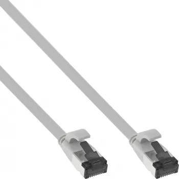 Cavo patch flat InLine, U/FTP, Cat.8.1, TPE senza alogeni, grigio, 3 m