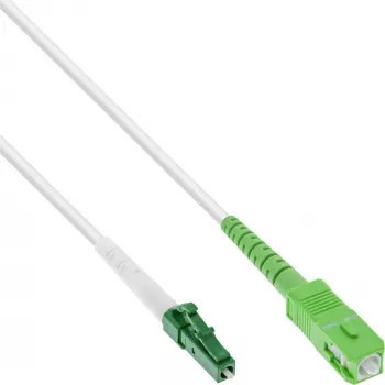 Cavo in fibra ottica simplex InLine, FTTH, LC/APC8° a SC/APC8° 9/125µm OS2 15m