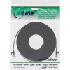 Cavo patch flat InLine, U/FTP, Cat.6A, TPE senza alogeni, nero, 15m