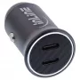 Adattatore caricabatterie USB da auto InLine Power Delivery, 2x USB-C, nero