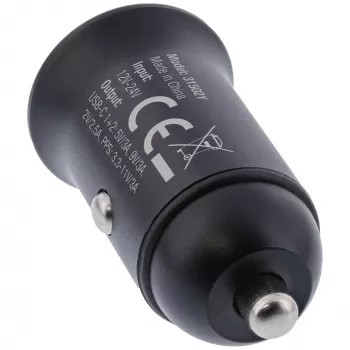 Adattatore caricabatterie USB da auto InLine Power Delivery, 2x USB-C, nero