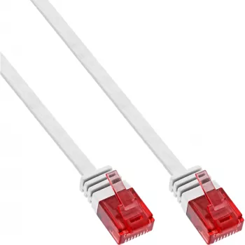 Cavo patch piatto ultraslim InLine U/UTP Cat.6 Gigabit bianco 2 m