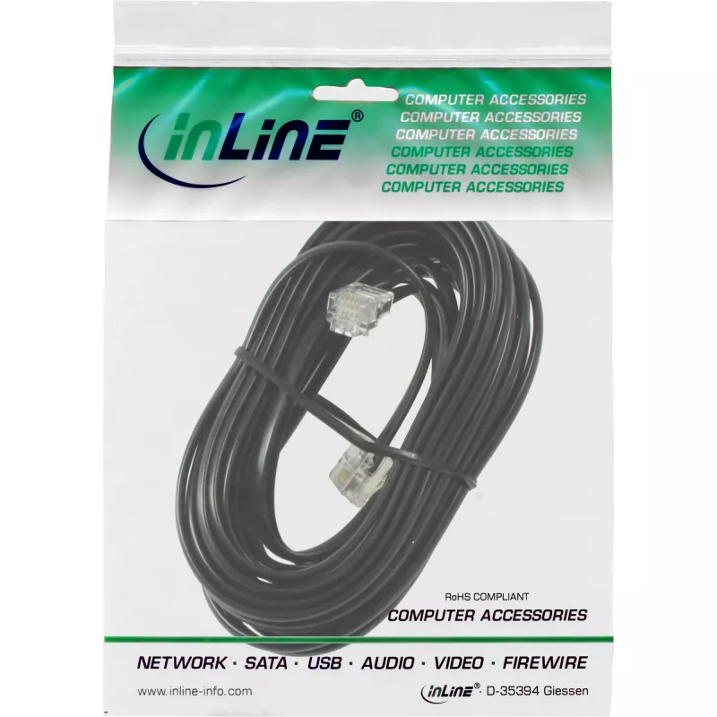 Cavo modulare InLine RJ11 maschio/maschio 6P4C 10 m