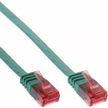 Cavo patch piatto ultraslim InLine U/UTP Cat.6 Gigabit verde 3 m