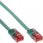 Cavo patch piatto ultraslim InLine U/UTP Cat.6 Gigabit verde 3 m