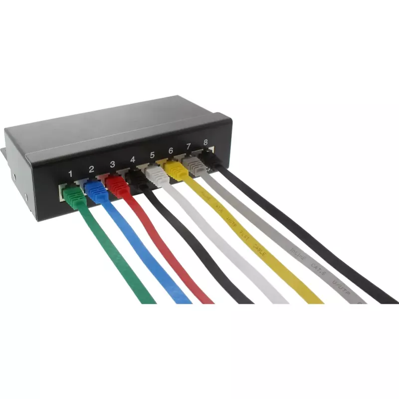 Cavo patch piatto ultraslim InLine U/UTP Cat.6 Gigabit nero 5 m