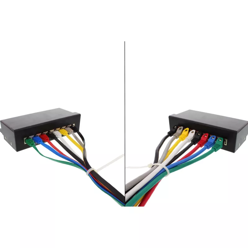 Cavo patch piatto ultraslim InLine U/UTP Cat.6 Gigabit grigio 7 m