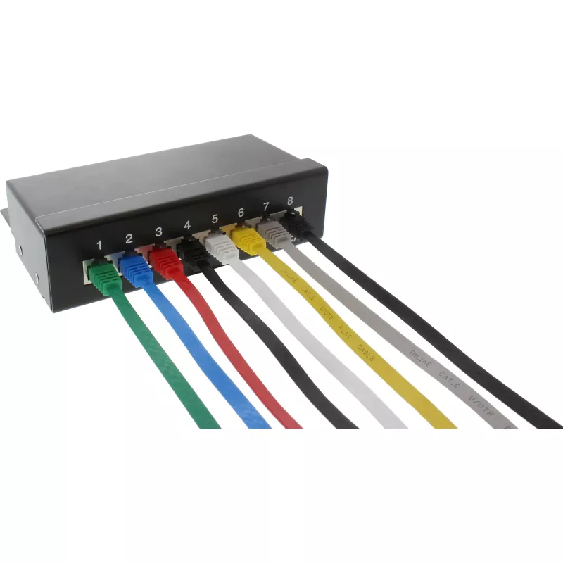 Cavo patch piatto ultraslim InLine U/UTP Cat.6 Gigabit grigio 2 m