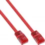 Cavo patch piatto ultraslim InLine U/UTP Cat.6 Gigabit rosso 2 m
