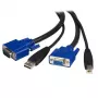 StarTech.com Cavo KVM USB 2-in-1 da 6 ft, 1,8 m, VGA, nero, USB, USB A + VGA, USB B + VGA
