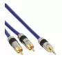 InLine Cavo audio Premium 2x connettore RCA maschio / connettore 3,5mm placcato oro 7m