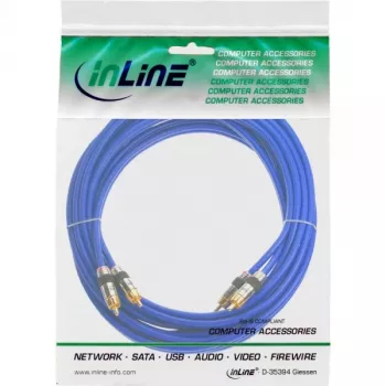 InLine Cavo audio RCA Premium 2x connettore RCA maschio / maschio placcato oro 7m