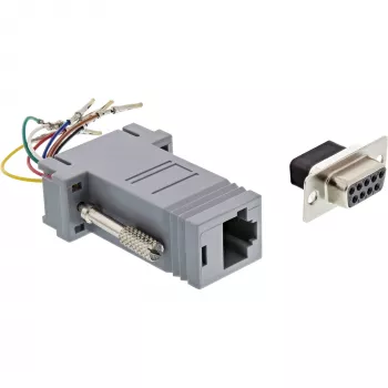 InLine Adattatore connettore femmina Sub-D 9 pin a connettore femmina RJ45 68889B InLine