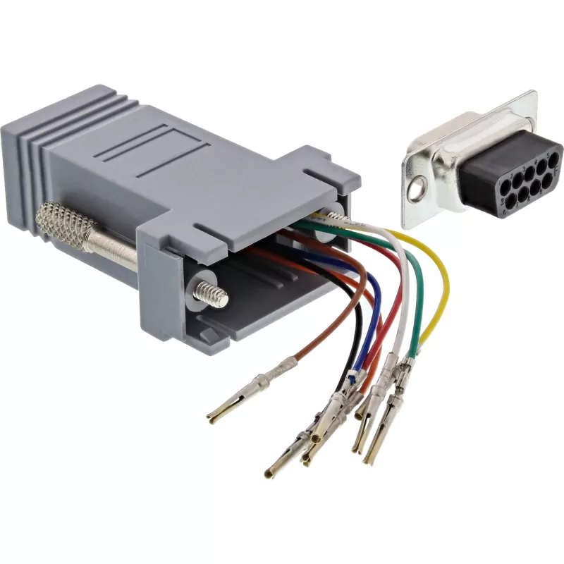 InLine Adattatore connettore femmina Sub-D 9 pin a connettore femmina RJ45 68889B InLine