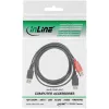 Cavo USB 2.0 a Y 2x Type-A maschio/femmina InLine 34510Z 0,2m