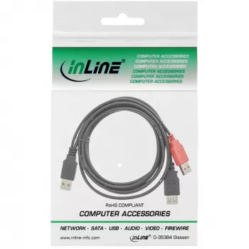 Cavo USB 2.0 a Y 2x Type-A maschio/femmina InLine 34510Z 0,2m