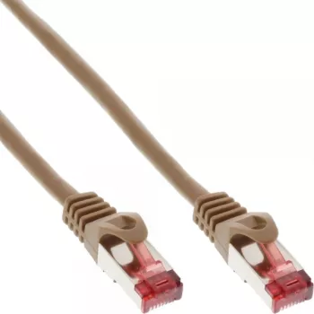 InLine Cavo patch S/FTP PiMF Cat.6 250MHz PVC rame marrone 25m