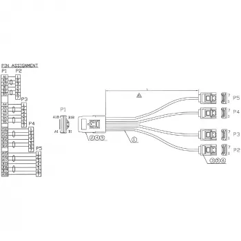 InLine Cavo SAS Mini SAS SFF8087 a 4x SATA diretto OCR 1m
