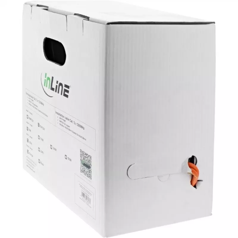 InLine Cavo da installazione duplex S/FTP PiMF Cat.7a AWG23 1200MHz, LSOH, 50m