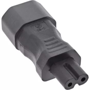InLine Adattatore di rete IEC 60320 C14 a C7, ingresso IEC a 3 poli a 2 poli