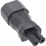 InLine Adattatore di rete IEC 60320 C14 a C7, ingresso IEC a 3 poli a 2 poli
