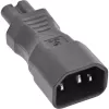 InLine Adattatore di rete IEC 60320 C14 a C7, ingresso IEC a 3 poli a 2 poli