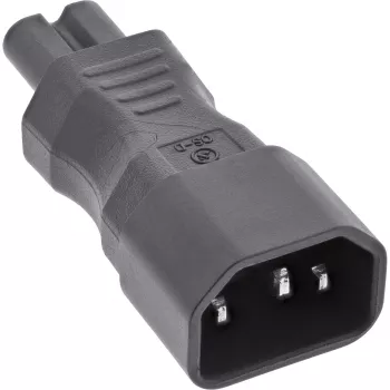 InLine Adattatore di rete IEC 60320 C14 a C7, ingresso IEC a 3 poli a 2 poli