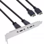 InLine staffa slot USB-C su pannello frontale USB 3.2 Key-A interna, 0,5 m