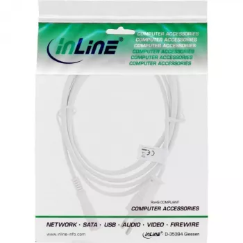 Cavo di alimentazione InLine, connettore maschio Euro / connettore maschio Euro8, bianco, 1,5 m