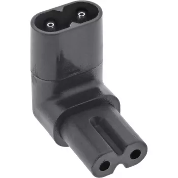 InLine adattatore di rete IEC 60320 C8 / C7, angolare verso l'alto/il basso 2 poli