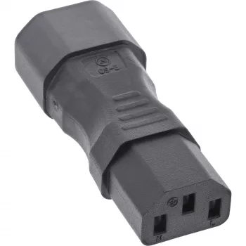 InLine adattatore di rete IEC 60320 C14 su C13, 3 poli, connettore per apparecchi