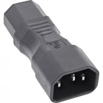 InLine adattatore di rete IEC 60320 C14 su C13, 3 poli, connettore per apparecchi
