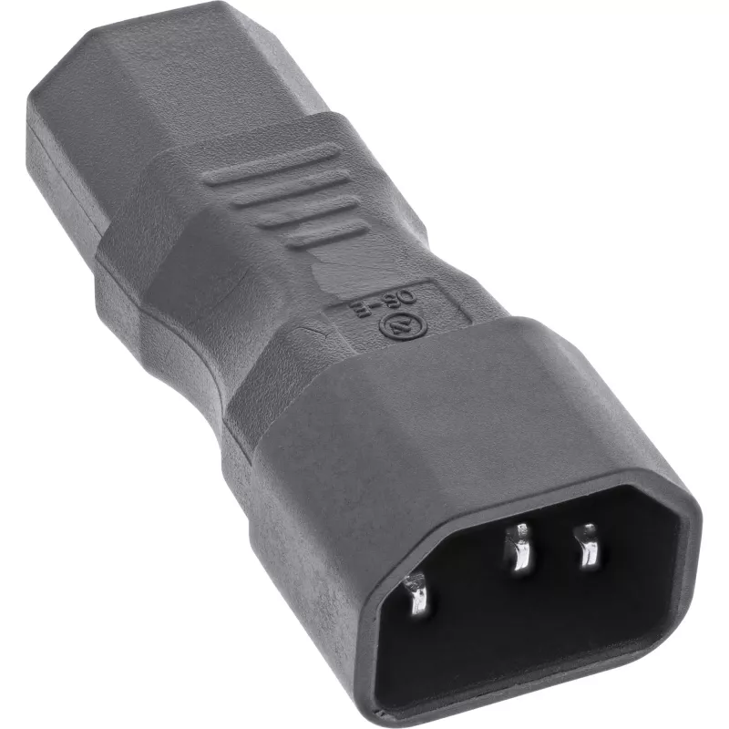 InLine adattatore di rete IEC 60320 C14 su C13, 3 poli, connettore per apparecchi