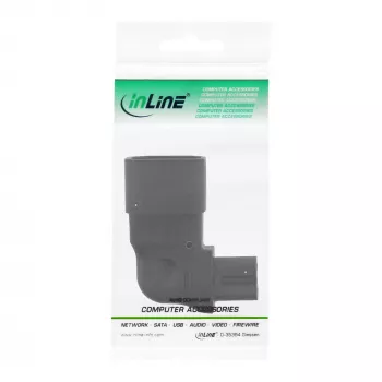InLine adattatore di alimentazione IEC 60320 C14 / C7, angolare a sinistra/destra, da 3 poli a 2 poli