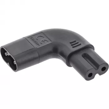 InLine adattatore di rete IEC 60320 C8 / C7, angolare a sinistra/destra 2 poli