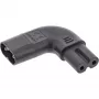 InLine adattatore di rete IEC 60320 C8 / C7, angolare a sinistra/destra 2 poli