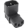 InLine adattatore di rete IEC 60320 C14/C13, angolare verso l'alto/il basso, 3 poli. apparecchio IEC