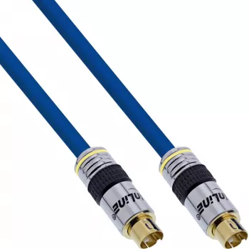 InLine cavo video S-VHS Premium 4 pin Mini-DIN connettore maschio/maschio dorato 0,5 m