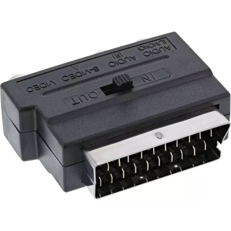 Adattatore Scart InLine connettore maschio Scart / 3x RCA e ingresso/uscita video S-VHS