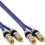 Cavo audio RCA InLine Premium 2x connettore maschio/maschio RCA placcato oro 0,5 m