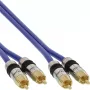 Cavo audio RCA InLine Premium 2x connettore maschio/maschio RCA placcato oro 20 m