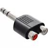 Adattatore audio jack 6,3 mm connettore maschio stereo / 2x connettore femmina RCA InLine 99323