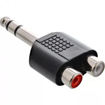 Adattatore audio jack 6,3 mm connettore maschio stereo / 2x connettore femmina RCA InLine 99323