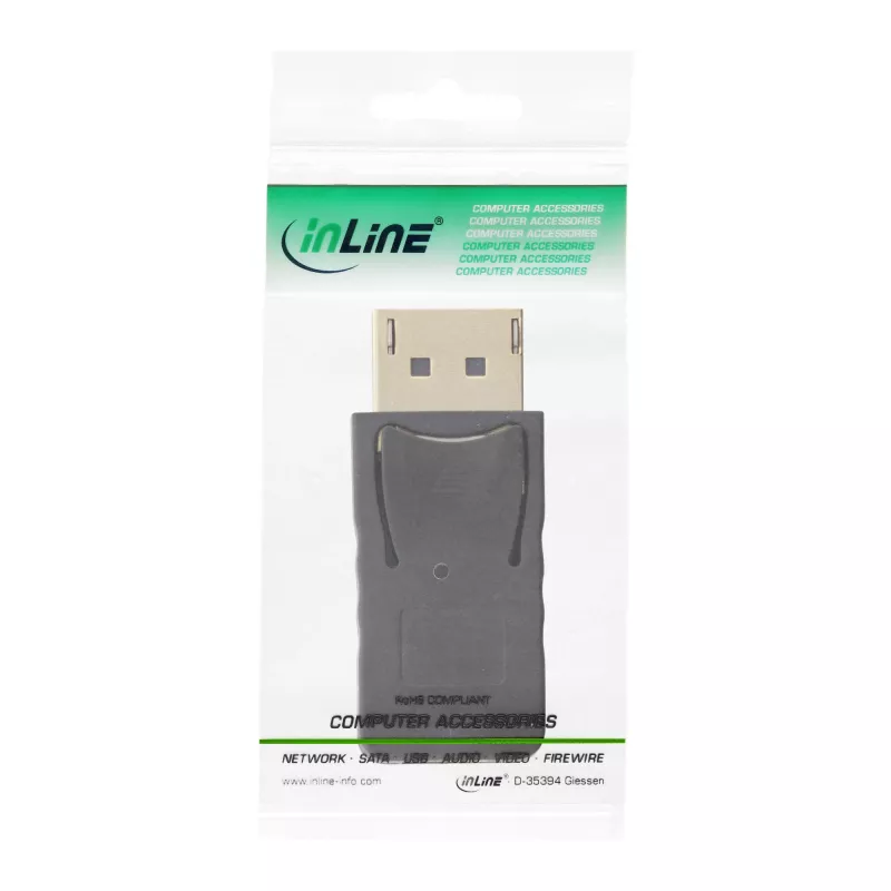 Adattatore DisplayPort InLine, maschio DisplayPort / femmina Mini DisplayPort, 4K/60Hz